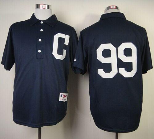 Indians #99 Ricky Vaughn Navy Blue 1902 Turn Back The Clock Stitched MLB Jersey - Click Image to Close